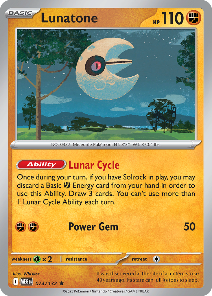 Lunatone - Mega Evolution - 074