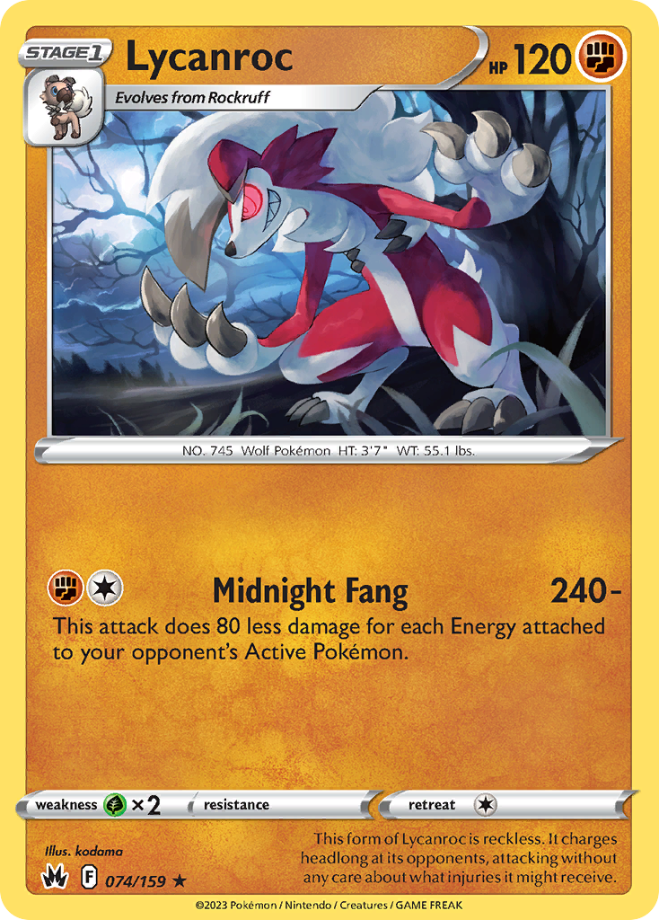 Lycanroc - Crown Zenith - 074