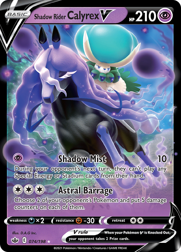 Shadow Rider Calyrex V - Chilling Reign - 074