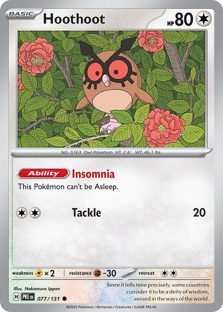 Hoothoot - Prismatic Evolutions - 077