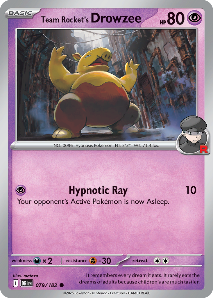 Team Rocket's Drowzee - Destined Rivals - 079