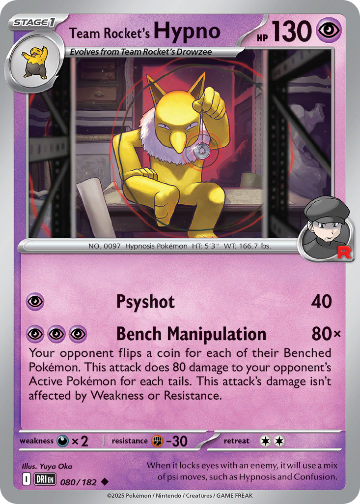 Team Rocket's Hypno - Destined Rivals - 080