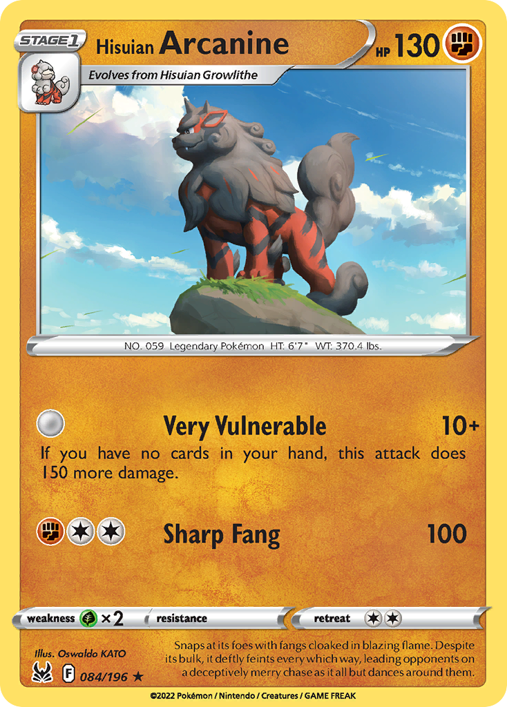 Hisuian Arcanine - Lost Origin - 084