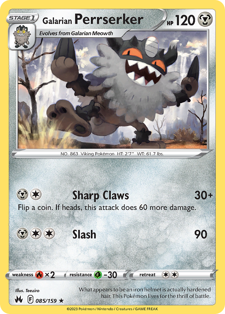 Galarian Perrserker - Crown Zenith - 085