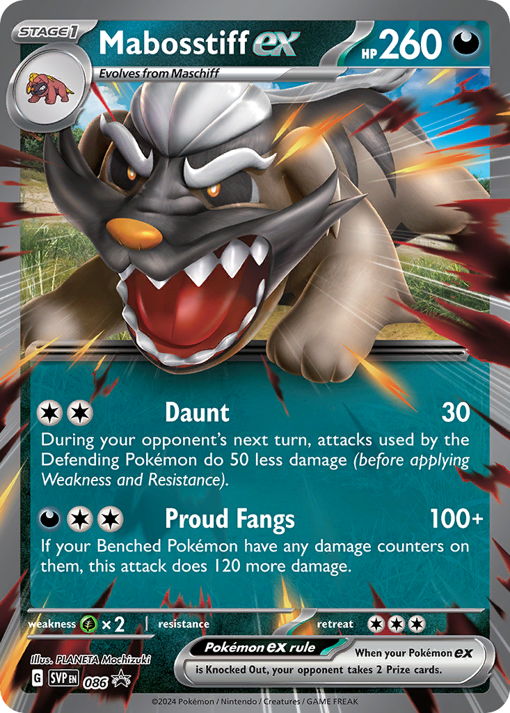 Mabosstiff ex - Scarlet & Violet Black Star Promos - 086