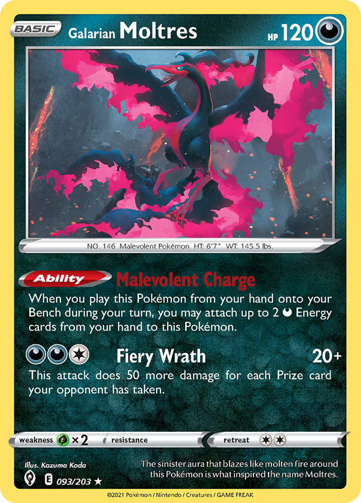 Galarian Moltres - Evolving Skies - 093