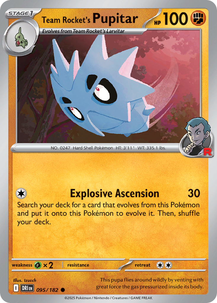 Team Rocket's Pupitar - Destined Rivals - 095