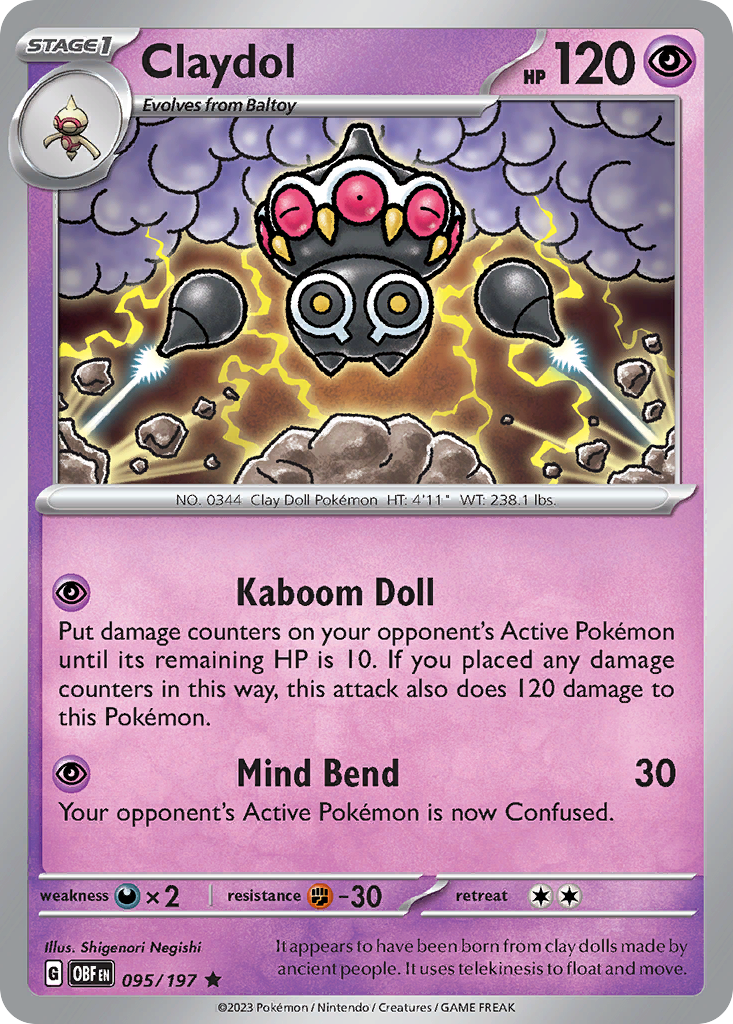 Claydol - Obsidian Flames - 095
