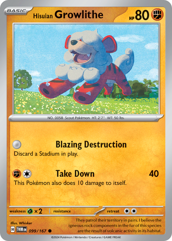 Hisuian Growlithe - Twilight Masquerade - 099