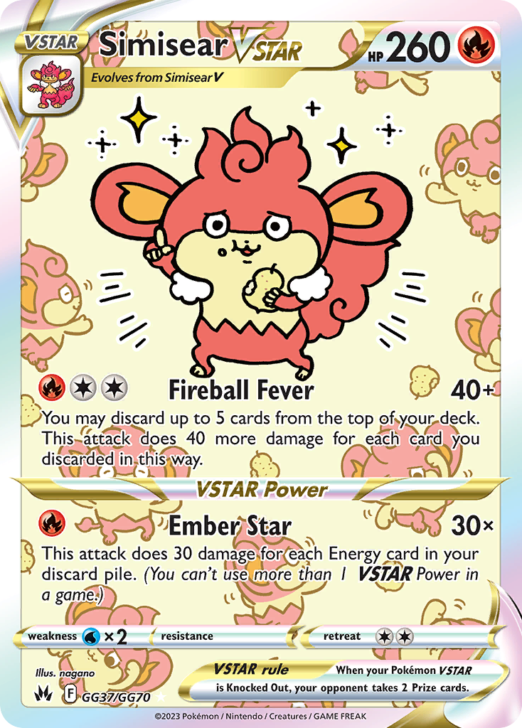 Simisear VSTAR - Crown Zenith Galarian Gallery - GG37