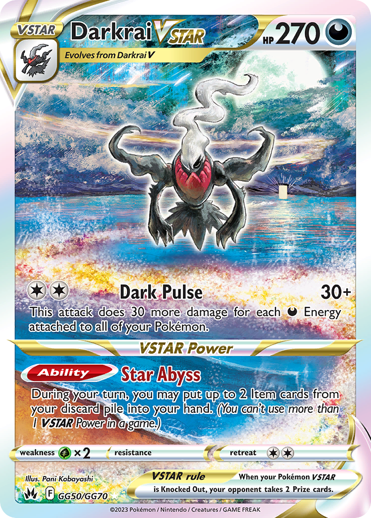 Darkrai VSTAR - Crown Zenith Galarian Gallery - GG50