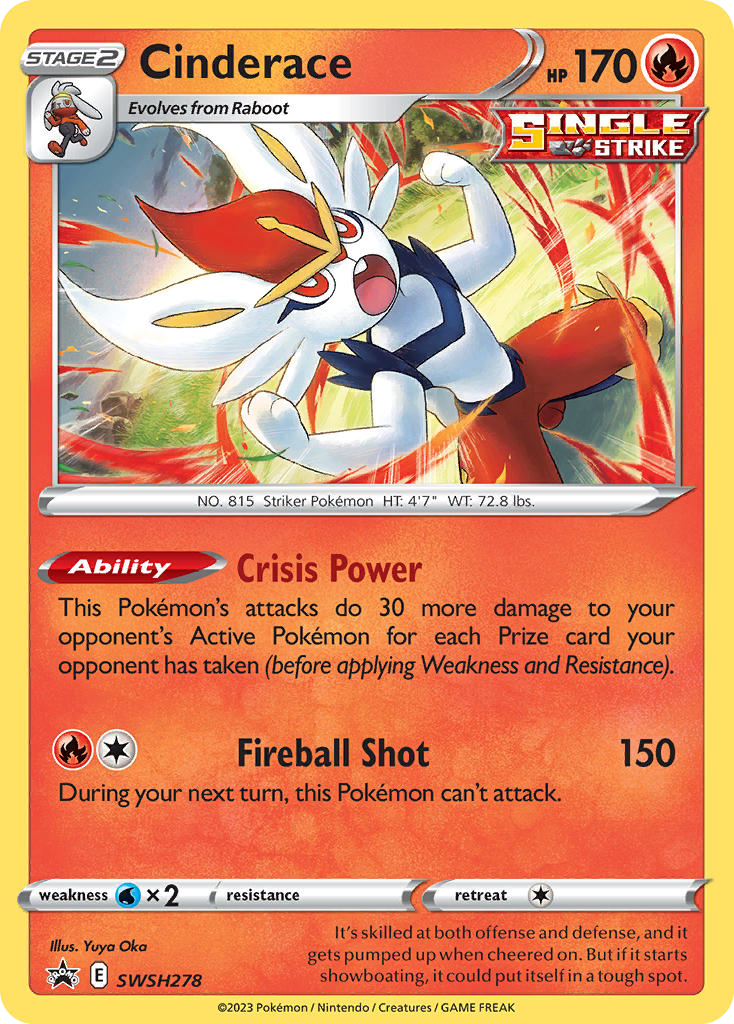 Cinderace - SWSH Black Star Promos - SWSH278