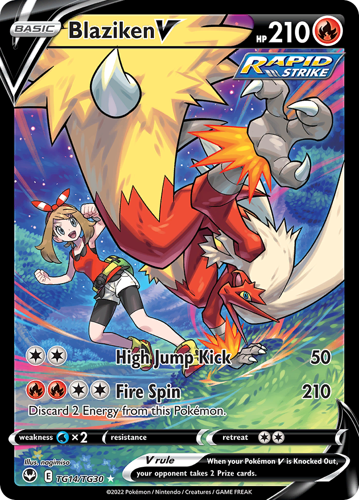 Blaziken V - Silver Tempest Trainer Gallery - TG14