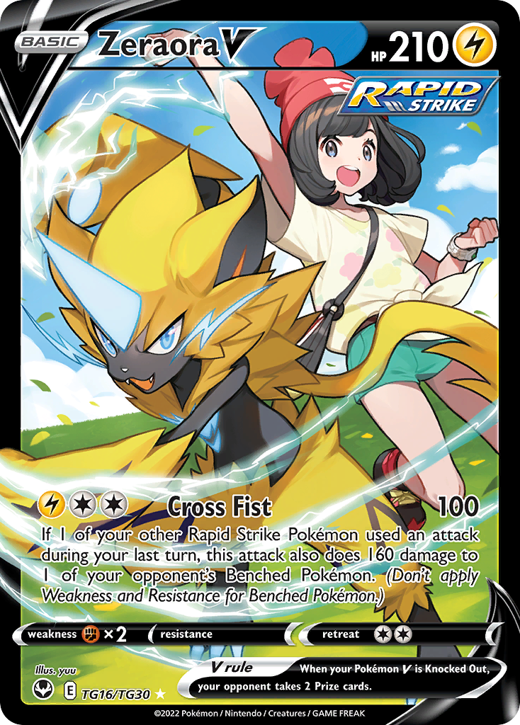 Zeraora V - Silver Tempest Trainer Gallery - TG16