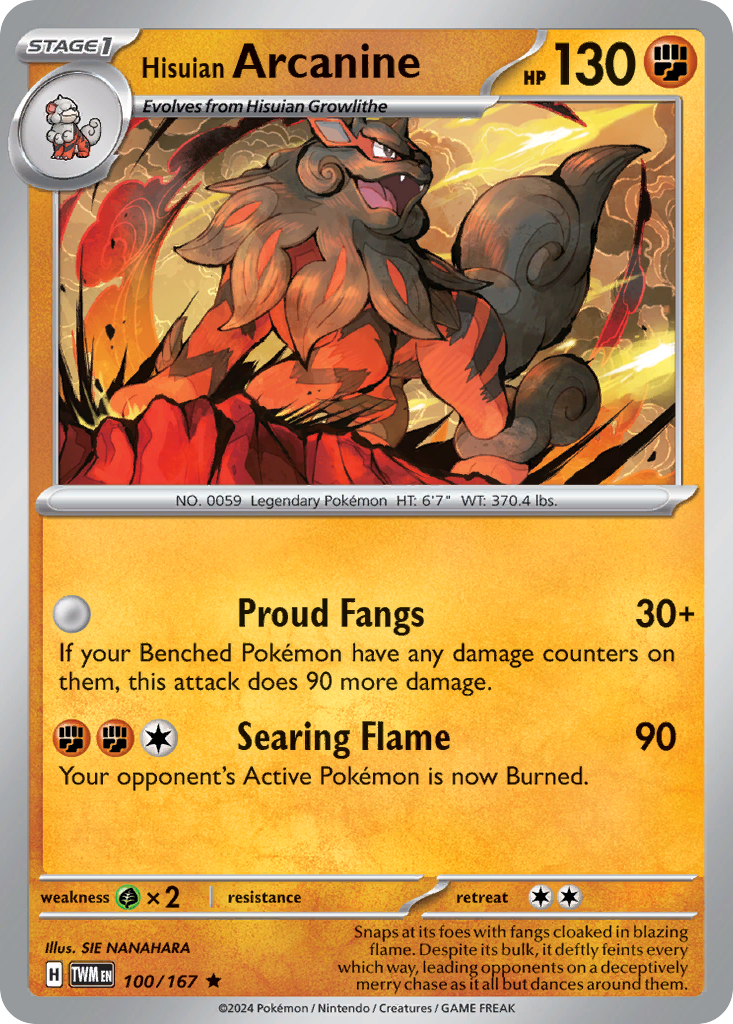 Hisuian Arcanine - Twilight Masquerade - 100