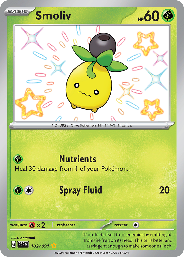 Smoliv - Paldean Fates - 102