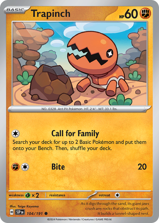 Trapinch - Surging Sparks - 104