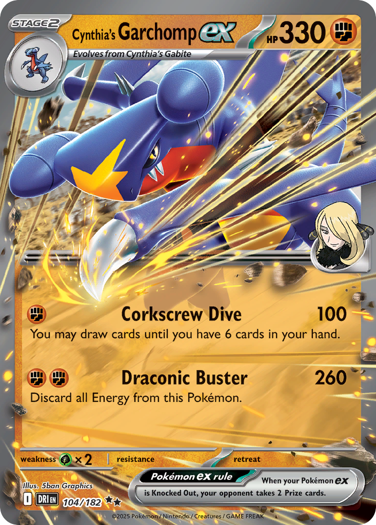 Cynthia's Garchomp ex - Destined Rivals - 104