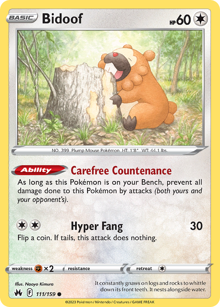 Bidoof - Crown Zenith - 111