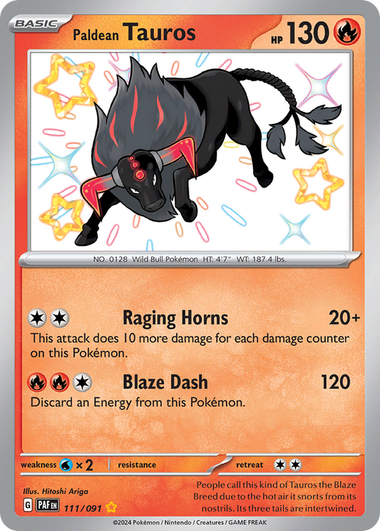 Paldean Tauros - Paldean Fates - 111