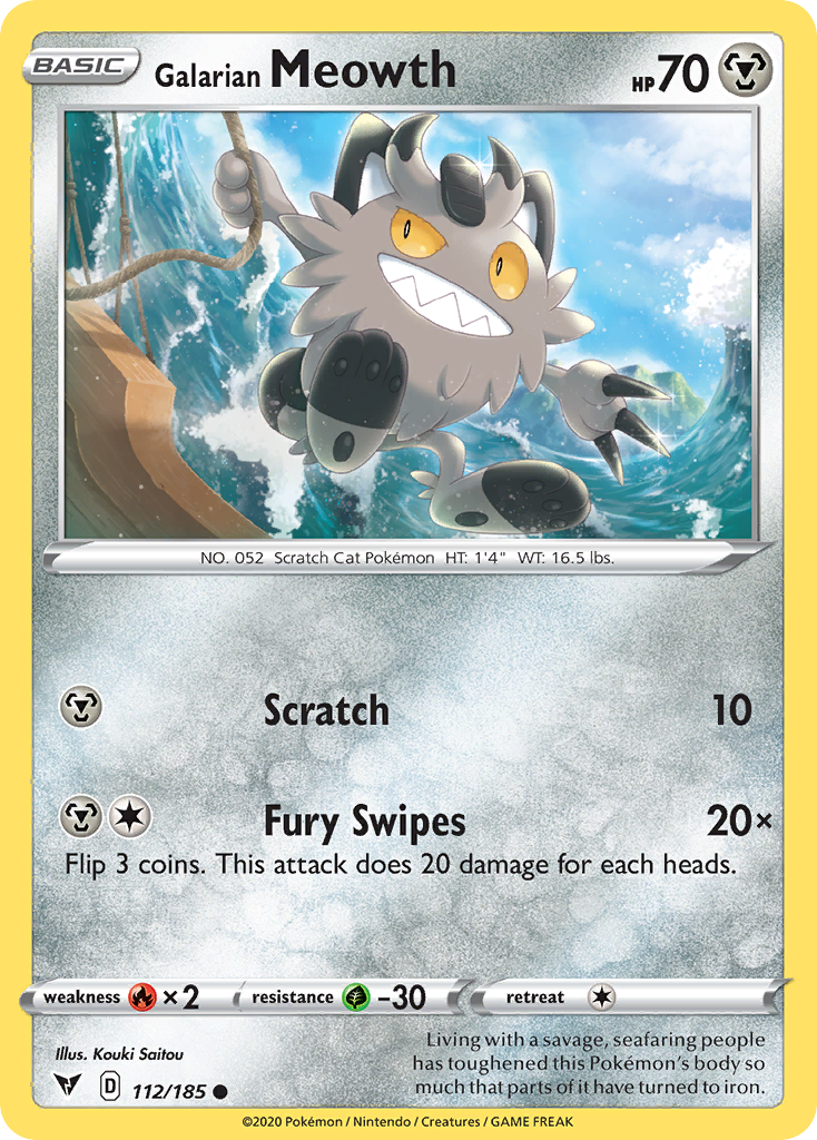 Galarian Meowth - Vivid Voltage - 112
