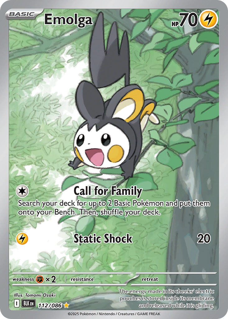 Emolga - Black Bolt - 112