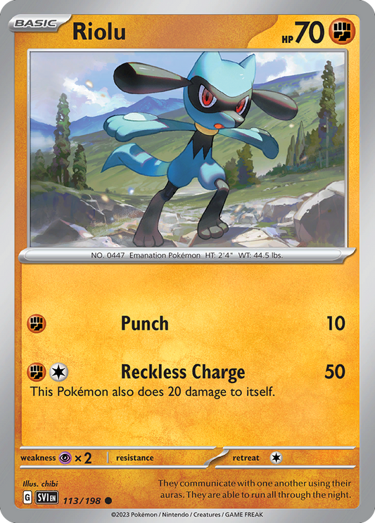 Riolu - Scarlet & Violet - 113