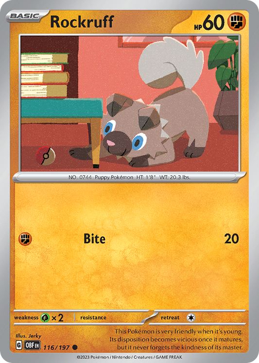 Rockruff - Obsidian Flames - 116
