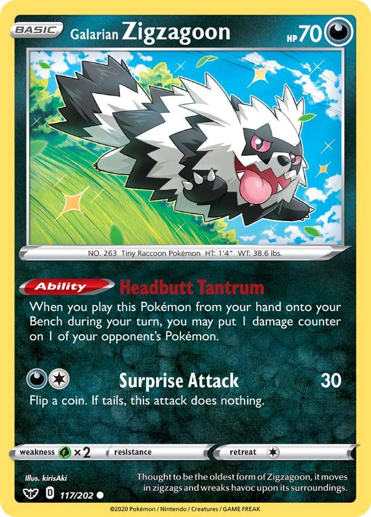 Galarian Zigzagoon - Sword & Shield - 117