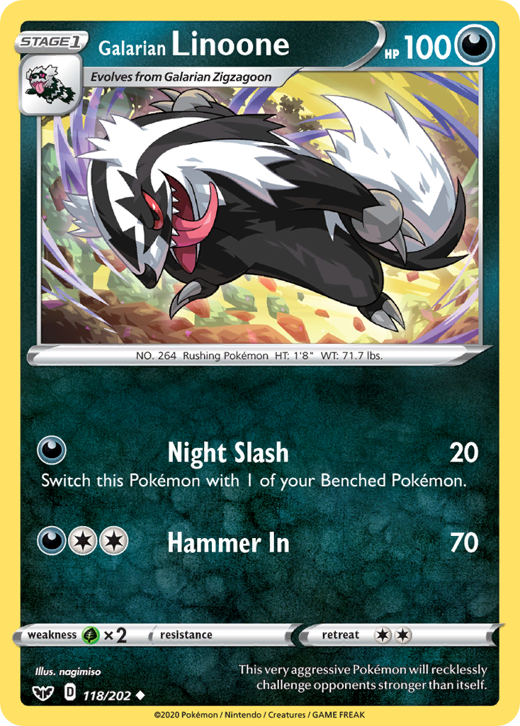 Galarian Linoone - Sword & Shield - 118