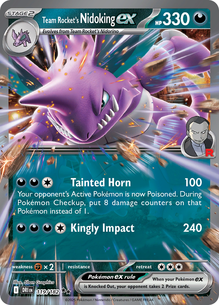 Team Rocket's Nidoking ex - Destined Rivals - 119