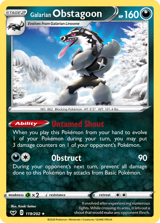 Galarian Obstagoon - Sword & Shield - 119