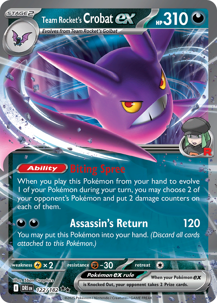 Team Rocket's Crobat ex - Destined Rivals - 122