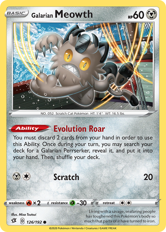 Galarian Meowth - Rebel Clash - 126