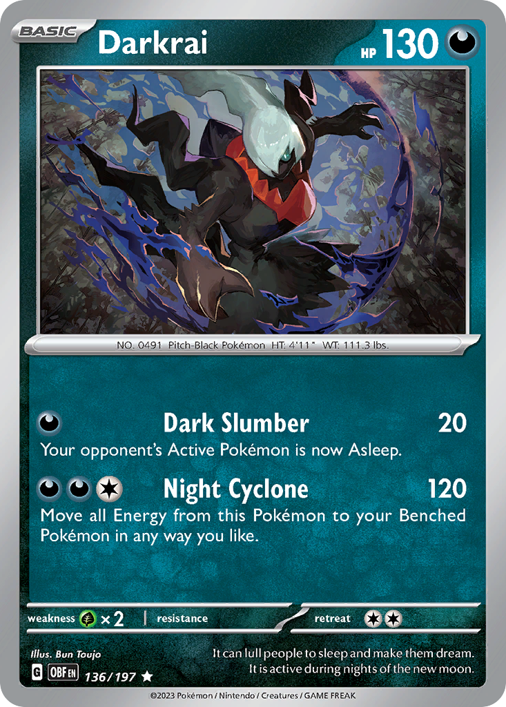 Darkrai - Obsidian Flames - 136