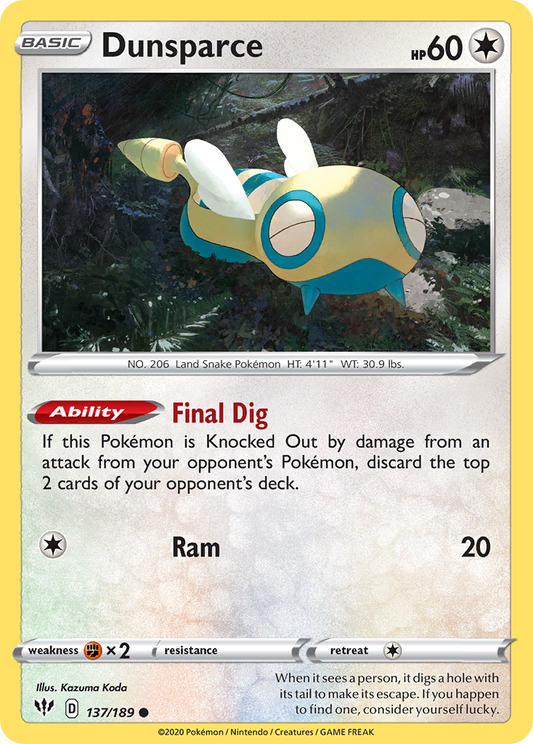 Dunsparce - Darkness Ablaze - 137