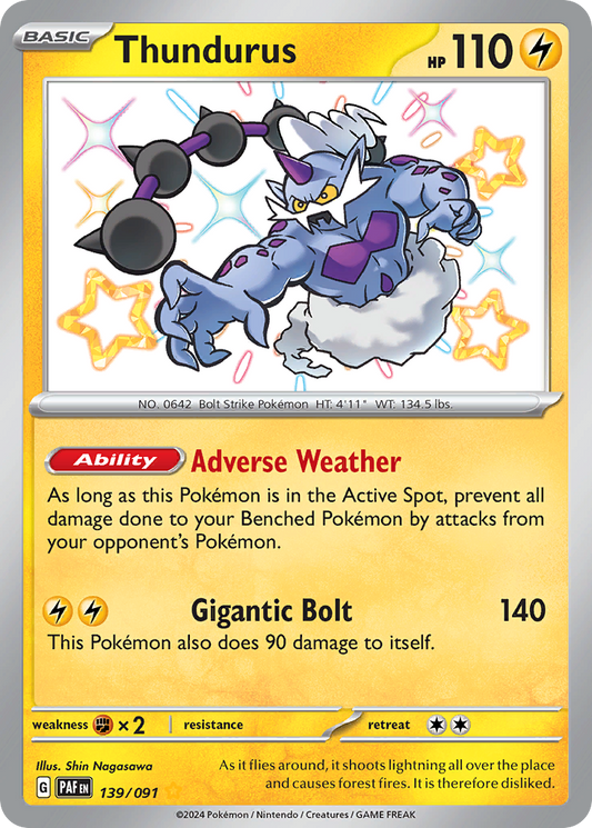Thundurus - Paldean Fates - 139