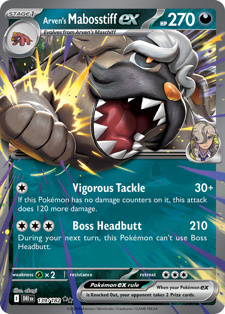 Arven's Mabosstiff ex - Destined Rivals - 139
