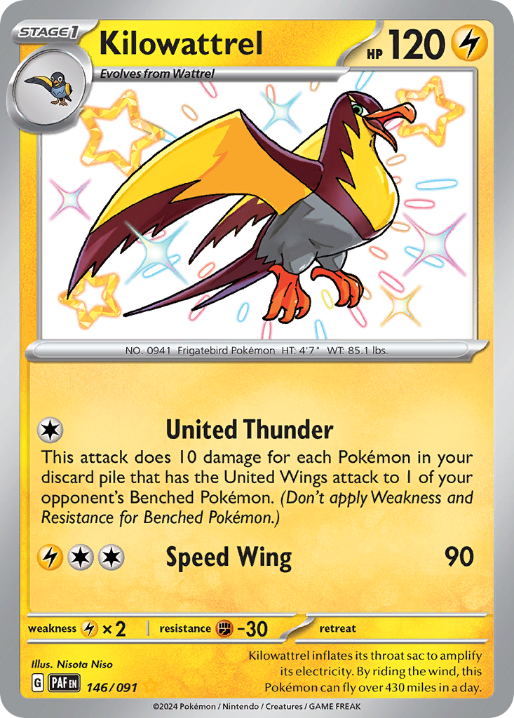 Kilowattrel - Paldean Fates - 146