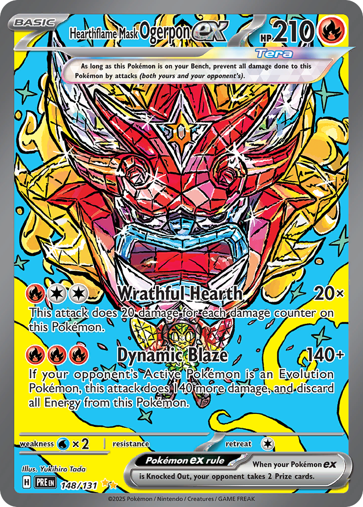 Hearthflame Mask Ogerpon ex - Prismatic Evolutions - 148