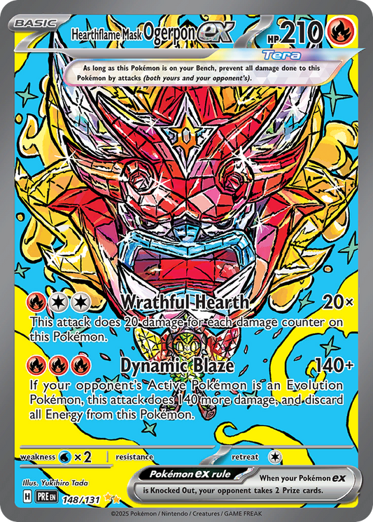 Hearthflame Mask Ogerpon ex - Prismatic Evolutions - 148