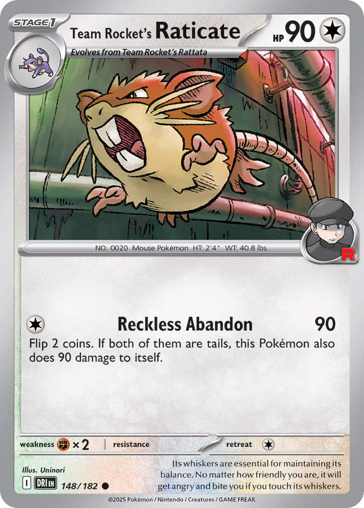 Team Rocket's Raticate - Destined Rivals - 148