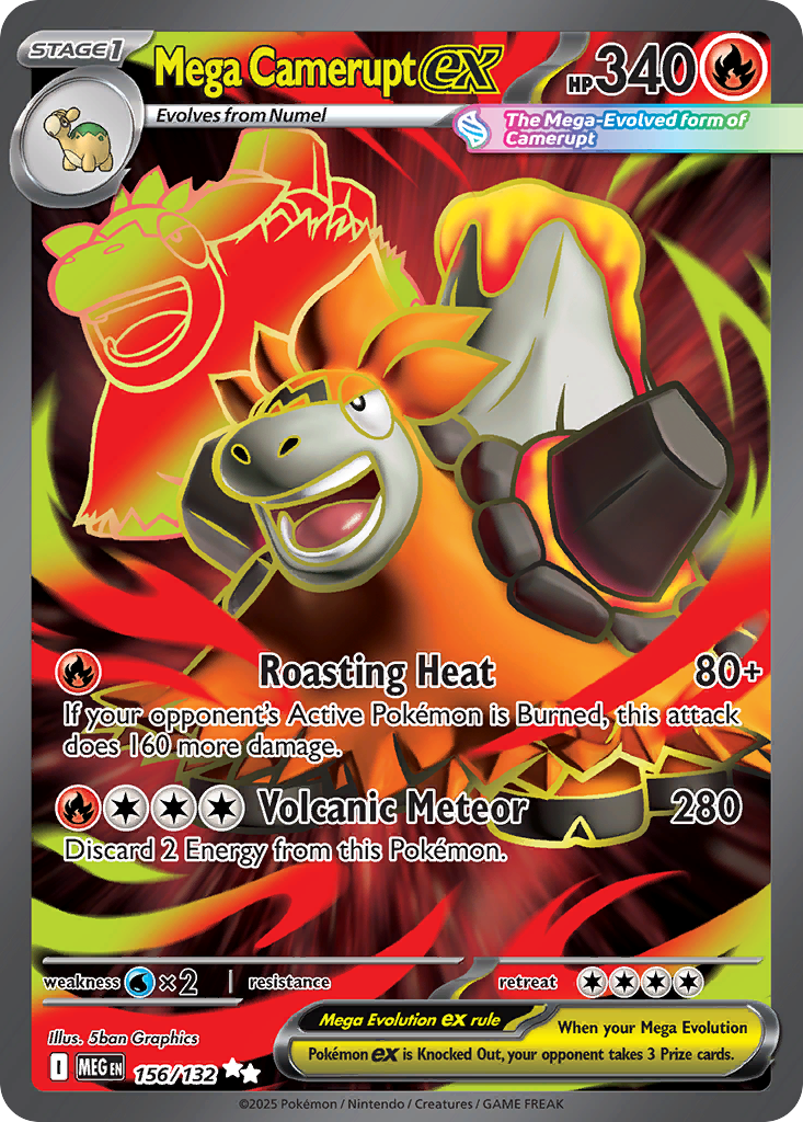 Mega Camerupt ex - Mega Evolution - 156