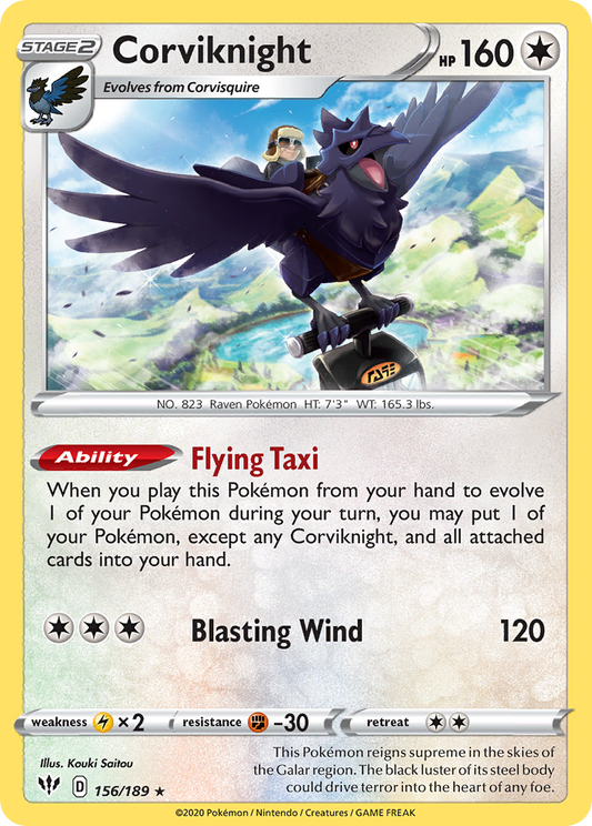 Corviknight - Darkness Ablaze - 156