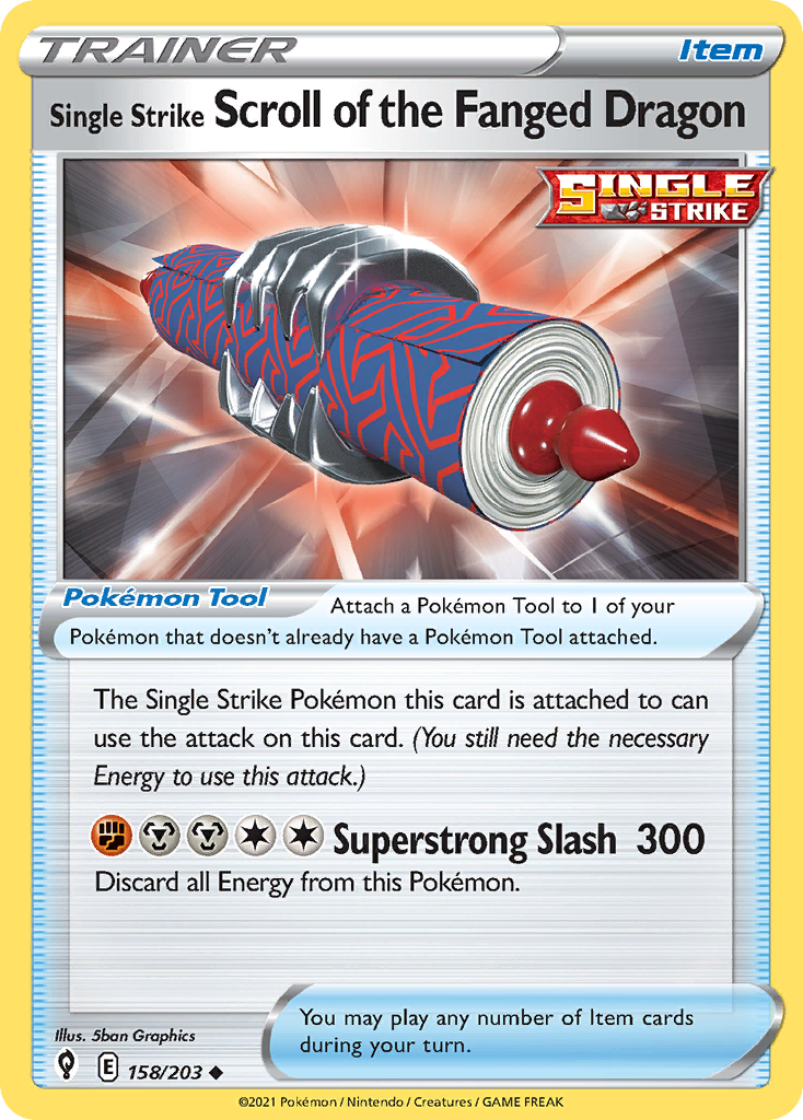 Single Strike Scroll of the Fanged Dragon - Evolving Skies - 158