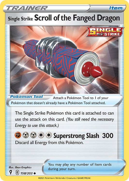 Single Strike Scroll of the Fanged Dragon - Evolving Skies - 158