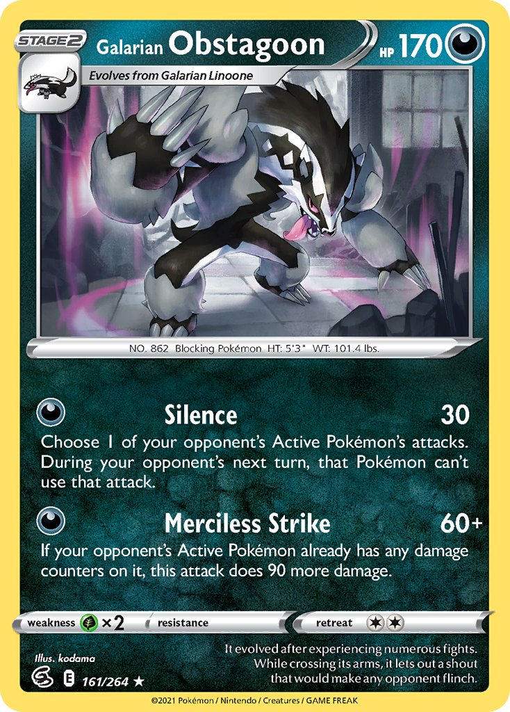 Galarian Obstagoon - Fusion Strike - 161