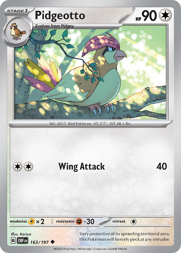 Pidgeotto - Obsidian Flames - 163