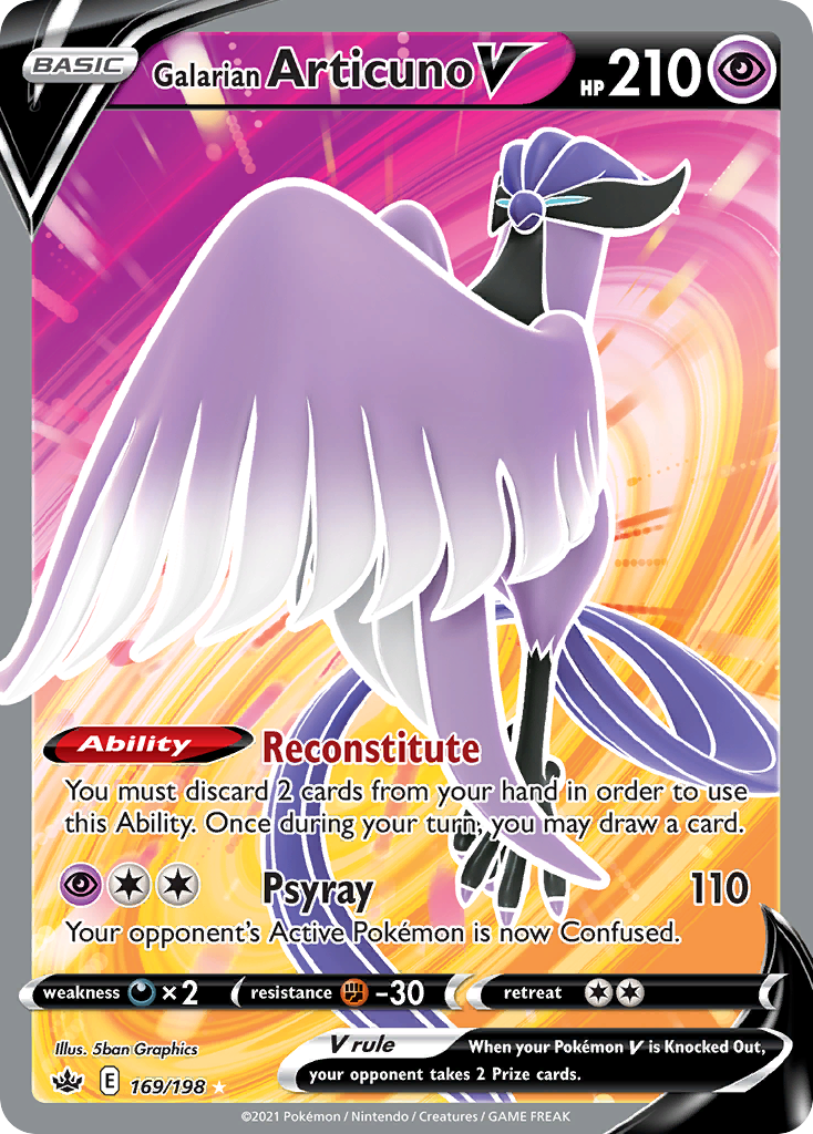 Galarian Articuno V - Chilling Reign - 169