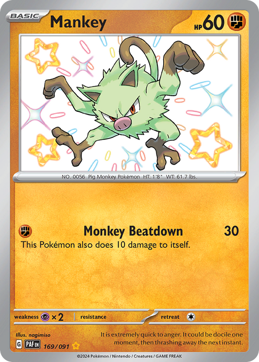 Mankey - Paldean Fates - 169